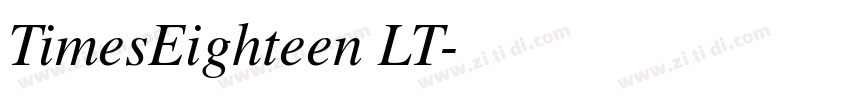 TimesEighteen LT字体转换
